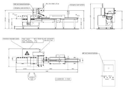 IMA-Ilapak Flowpacker HFFS Carrera I-500 layout